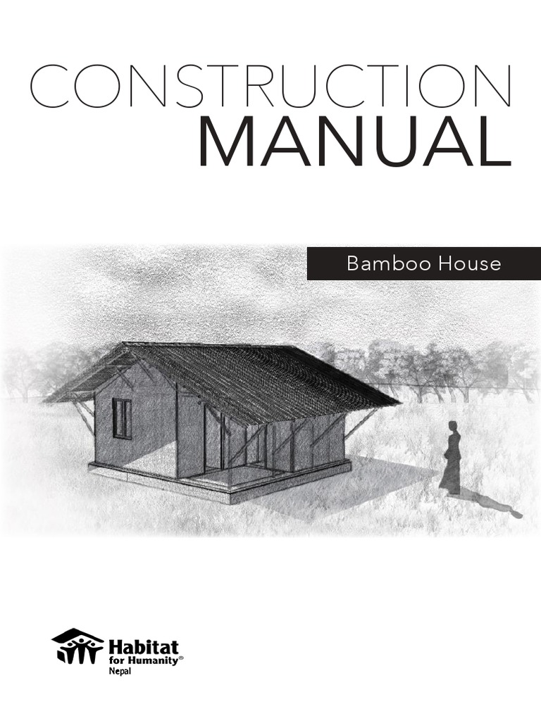 Habitat For Humanity Bamboo House Manual in English Web | PDF | Concrete | Plaster