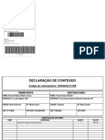 NF: 6803253 SHP: 41841325680 Contrato: 9912278851 Sedex PLP: 721521432 PESO 1020 G