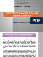 Pertemuan - 12 Adaptasi Pancasila Dalam Berbagai Situasi