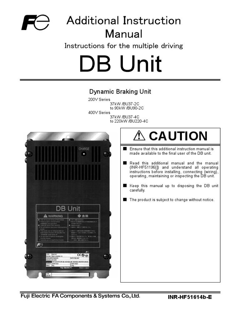HF51614b-E - Dynamic Brake Unit | PDF | Resistor | Power Inverter