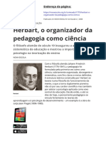 Herbart, o organizador da pedagogia como ciência