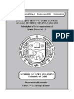 Principles of Macroeconomics I Study Material 1 SOL Delhi Economics