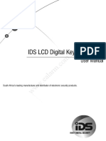 User Manual IDS LCD Alarm Keypad