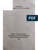 Proposal Permohonan Alat Hadroh Desa Talang Gading