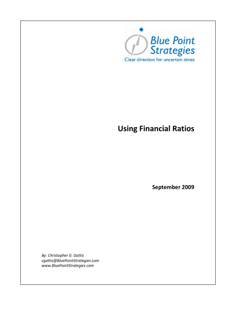 White Paper Using Financial Ratios Leverage (Finance) Gross Margin