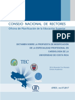 Plan de Estudio Cardiologia Costa Rica