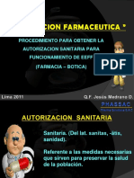 Autorización sanitaria farmacia