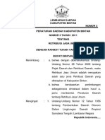 Peraturan Daerah Kabupaten Bintan No 3 Tahun 2011 Tentang Retribusi Jasa Umum