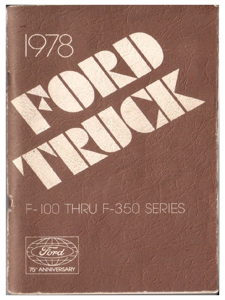 Manual Del Propietario Ford Truck 1971 - Guía Original Del Operador, Especificaciones Y Mantenimiento
