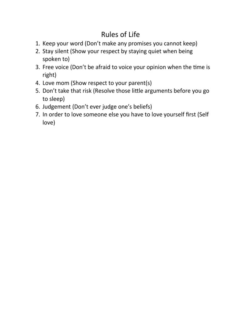 7 Rules of Life PDF