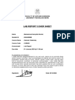 UTM Faculty of Applied Sciences Lab Report Cover Sheet