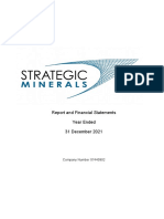 Strategic Minerals PLC 2021 Annual Report