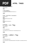 HTML Tags