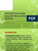 INTEGRITAS PSM DLM Pelayanan Sosial