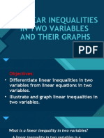 Linear Inequalities in Two Variables