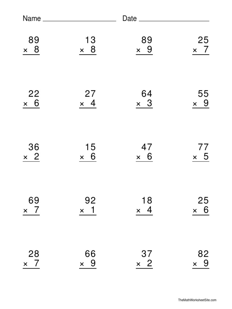 การคูณเลข2หลัก 2 | PDF