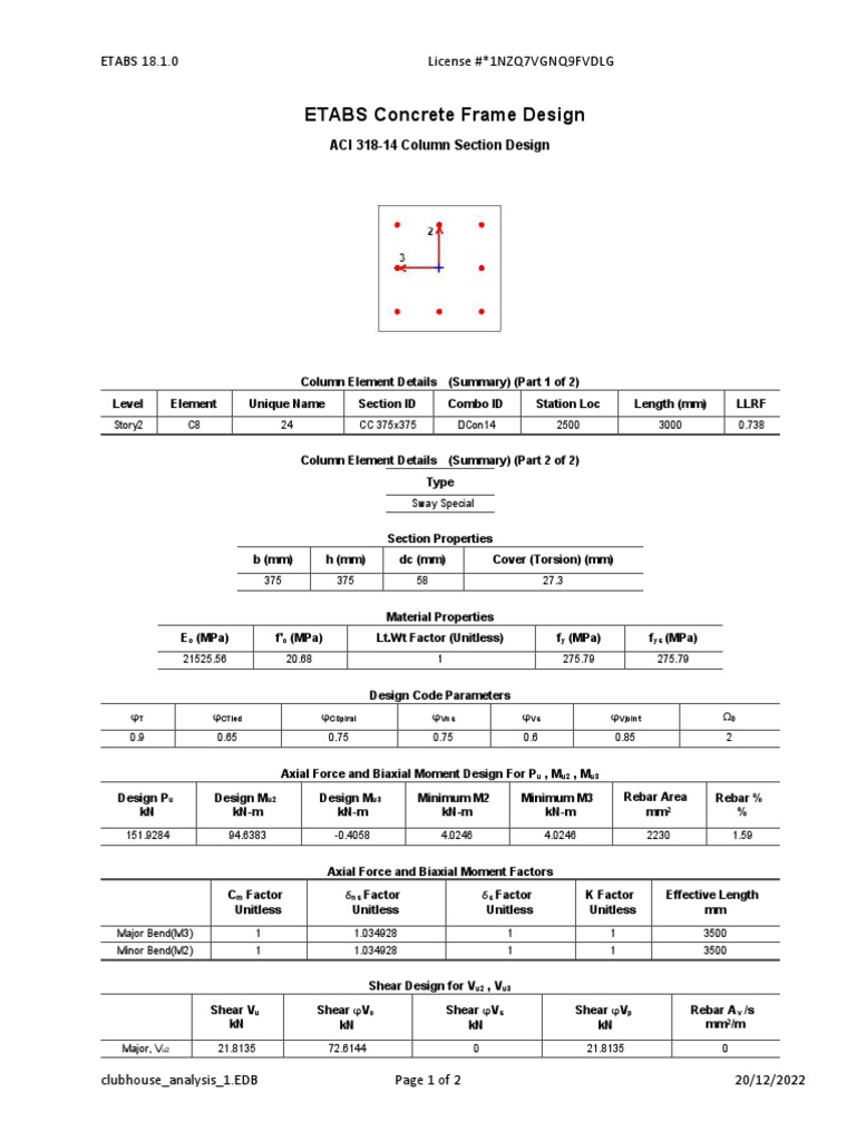 Etabs column design summary pdf applied and interdisciplinary