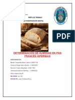 P.F Determinacion de Humedad Del Pan Frances Del Hipermaxi
