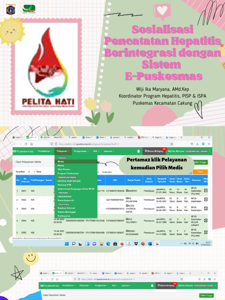 Sosialisasi Catpor Hepatitis Integrasi Epuskesmas 2022 Ika PDF