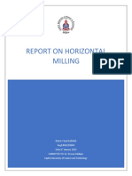 Report on Horizontal Milling of Gears