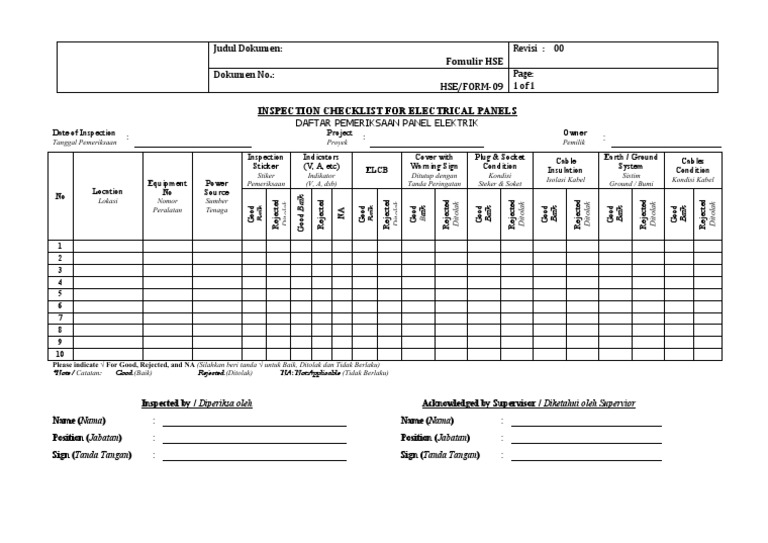 4 Inspeksi Panel Listrik Portabel Pdf