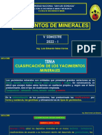 Yacimientos de Minerales: V Semestre 2022 - I