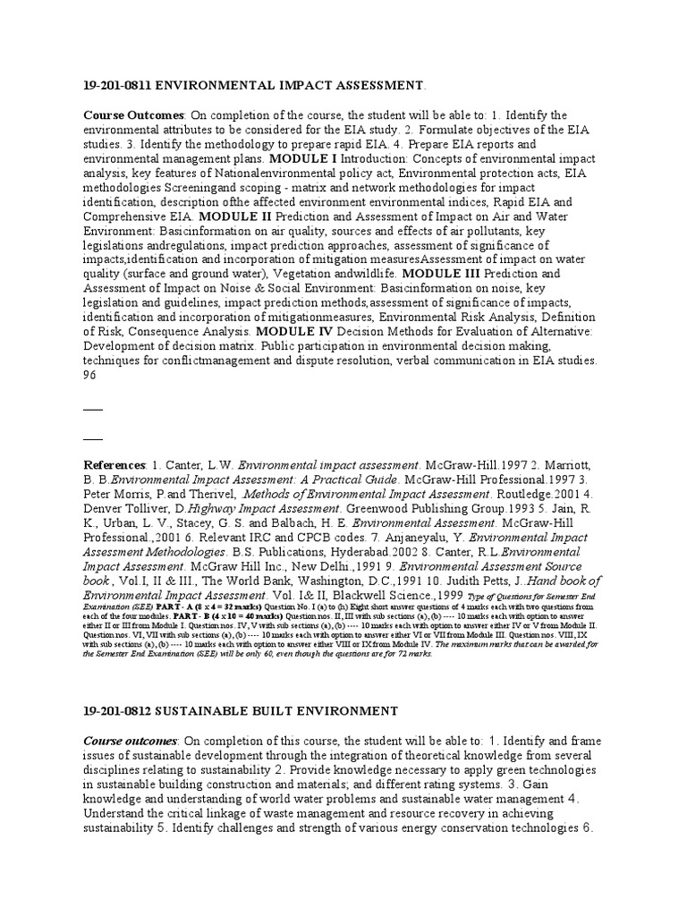 Preparing Students for Environmental Impact Assessments and Achieving