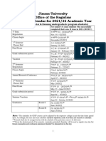 Academic Calendar For 2021 22 Academic Year Updated & Final