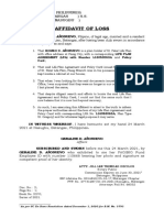 Affidavit of Loss in St. Peter - GERALINE D. AÑONUEVO