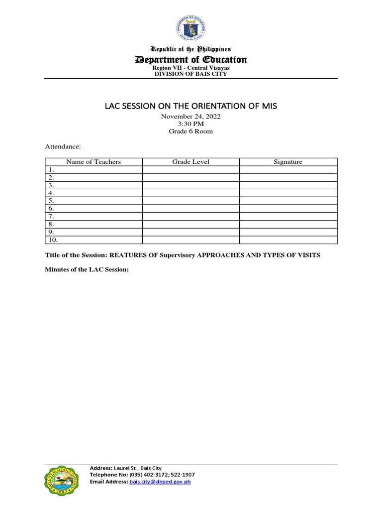 Attendance Sheet Lac 2 | PDF