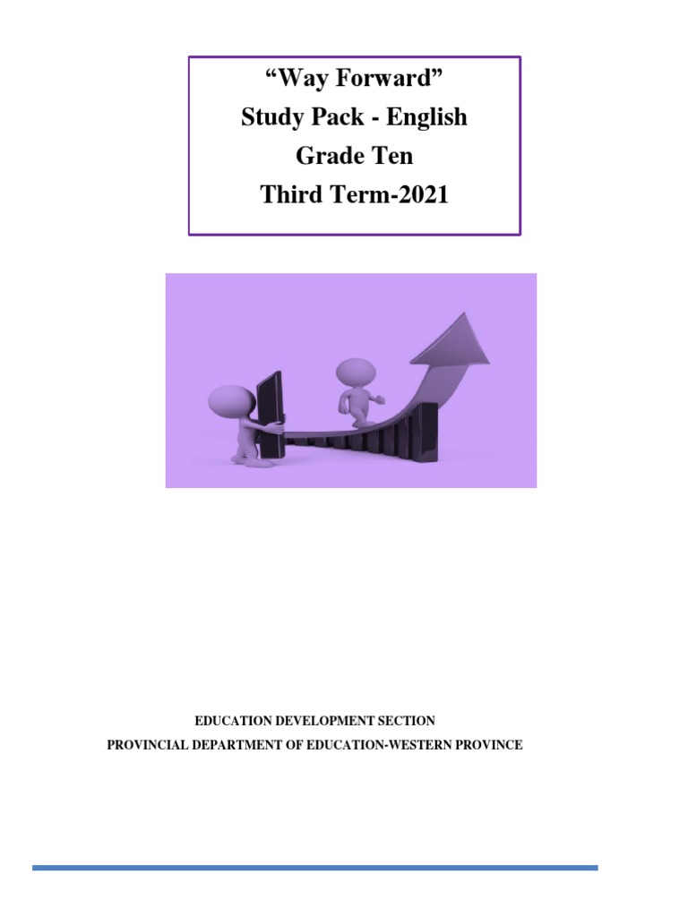 "Way Forward" Study Pack English Grade Ten Third Term2021 PDF