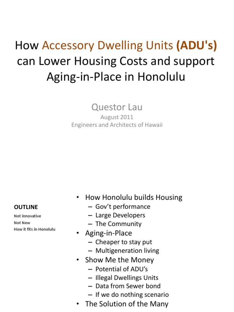 How Accessory Dwelling Units (ADU's) Can Lower Housing Costs and