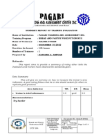 2 - SWBL-Summary Report of Training Evaluation