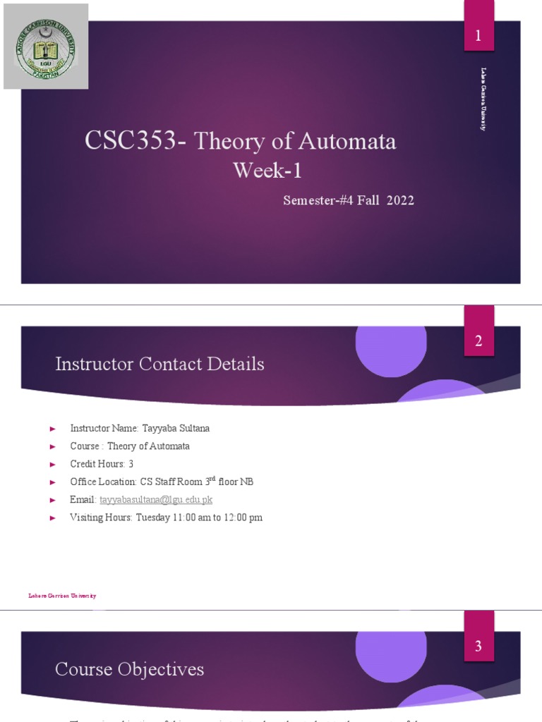 Lecture 1 | PDF