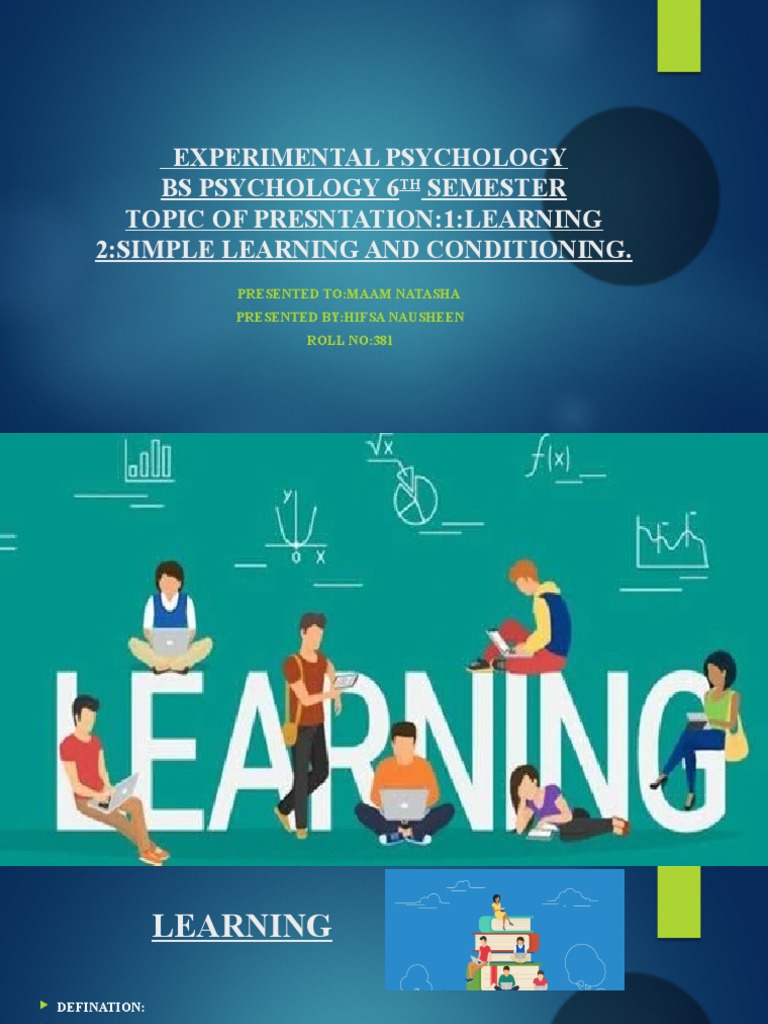 Experimental Psychology | PDF | Reinforcement | Learning image.