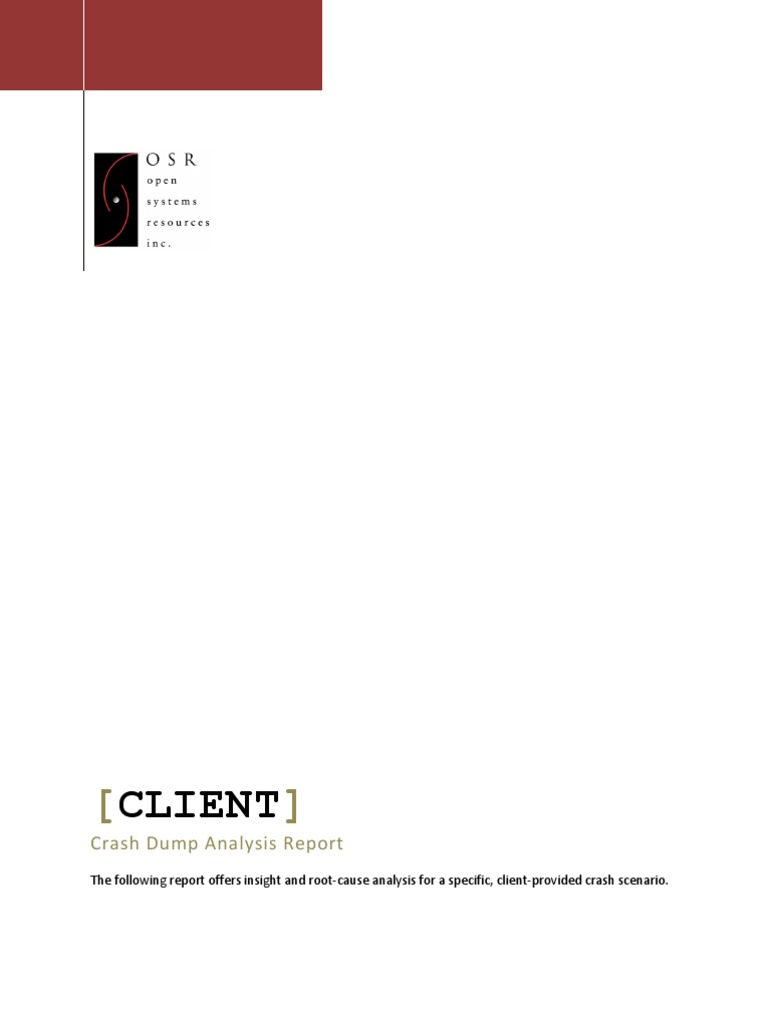 Client: Crash Dump Analysis Report | PDF | Device Driver | Pointer ...