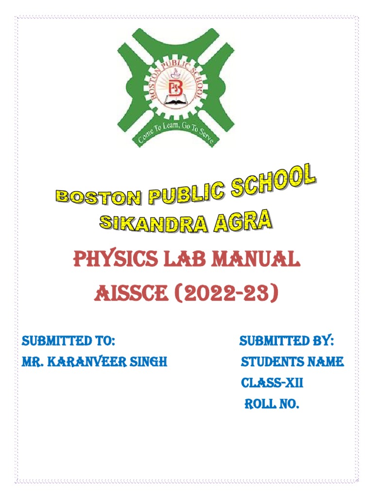 Physics Lab Manual PDF