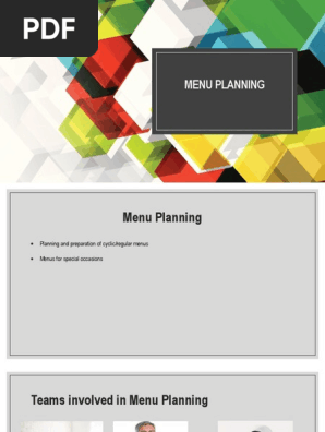 Menu Planning