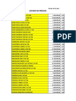 Listado de precios de medicamentos