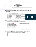 ENGLISH TEST - Unit 4 AROUND THE WORLD