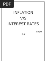 Inflation V/S Interest Rates: Grou P6