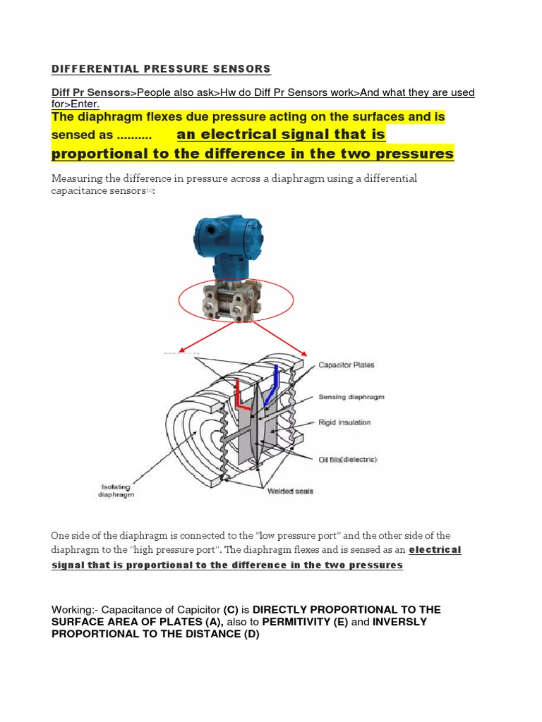 Diff Pressure Sensor | PDF
