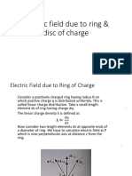 Electric field of ring & disc charges