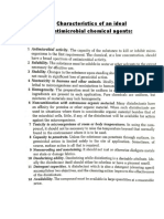 Characteristics of An Ideal Antimicrobial Chemical Agents