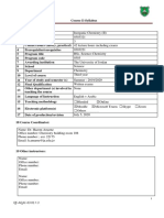 E-Syllabus Chem. 321 Inorganic Chemistry (II)