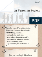 The Human Person in Society Group 3