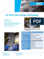 LCI Thin Film Evaporation Vertical Dryers Preowned CP1800