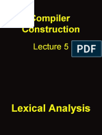 Compiler Construction Lecture 5 - Lexical Analysis