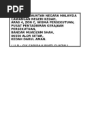 Perjanjian Pembekalan Makanan RMT 2012