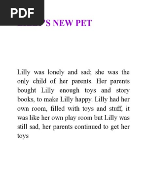 LILLY'S NEW PET